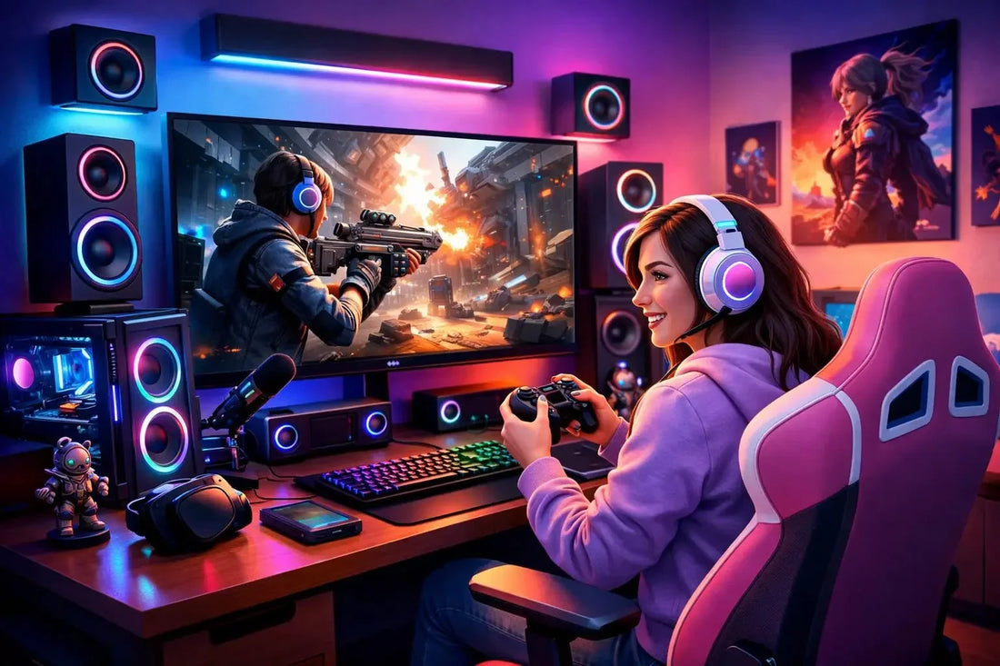 Gaming headset and audio setup for clear in-game sound and communication