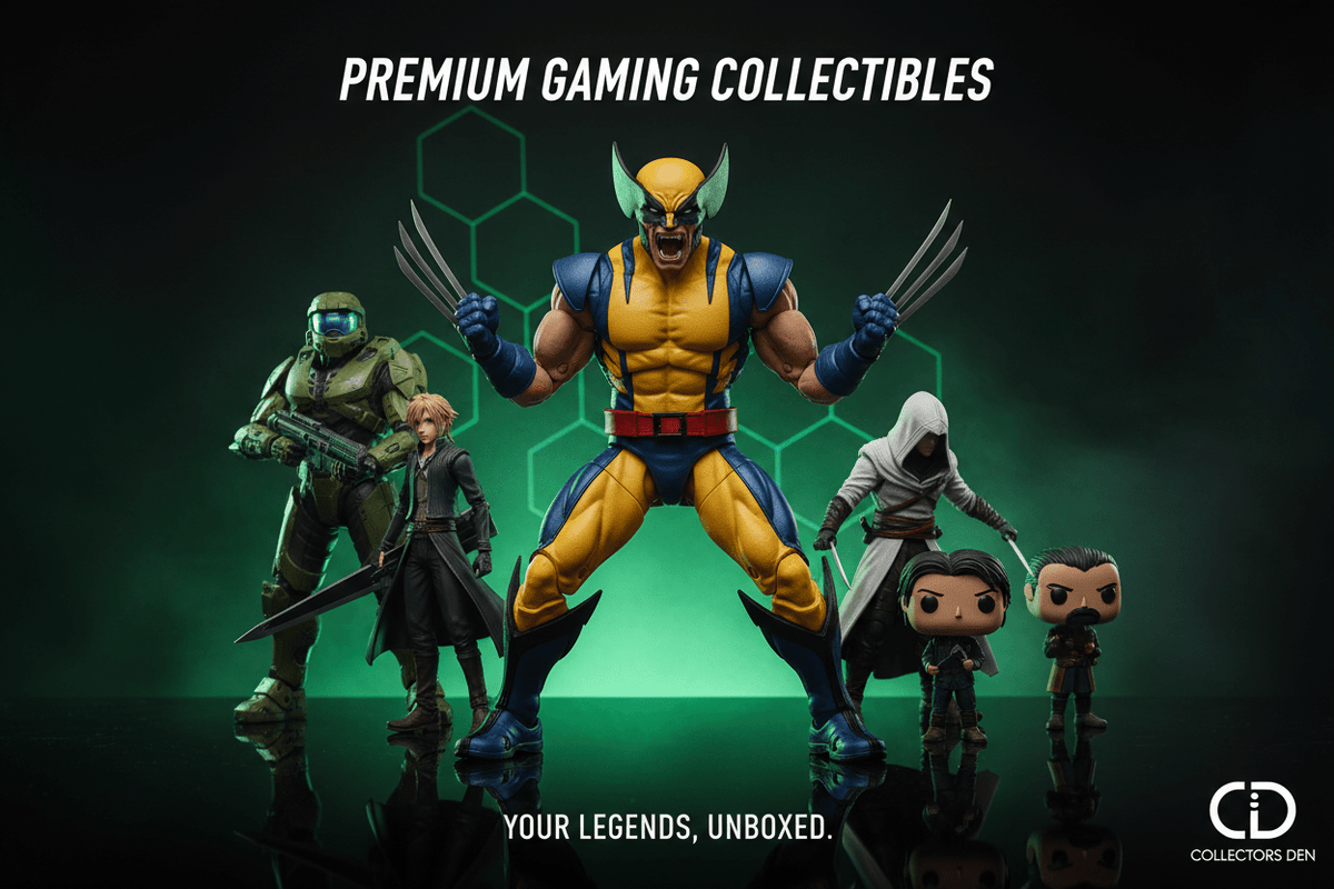 Licensed gaming character figurines and collectibles from top franchises including Marvel, DC, and anime
