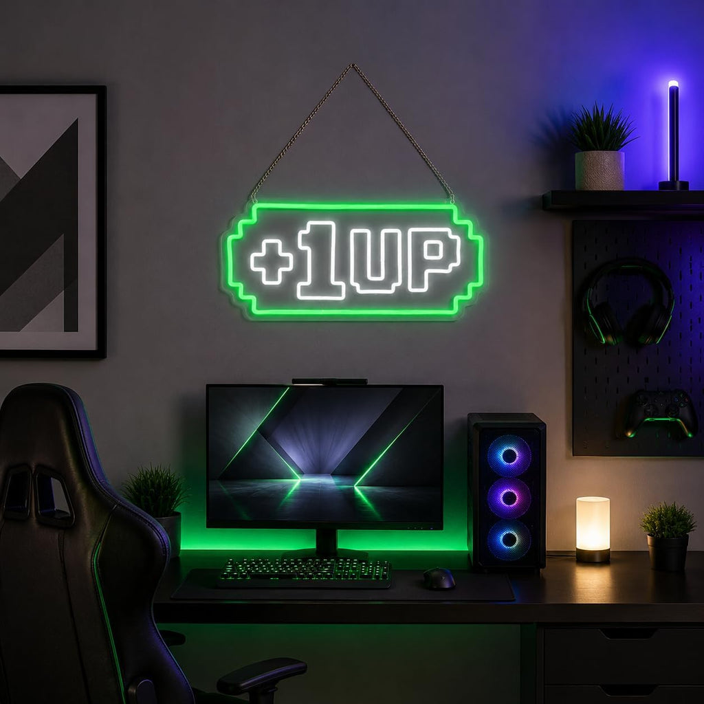 +1UP LED Neon Sign - Flex Gamingproduct_type