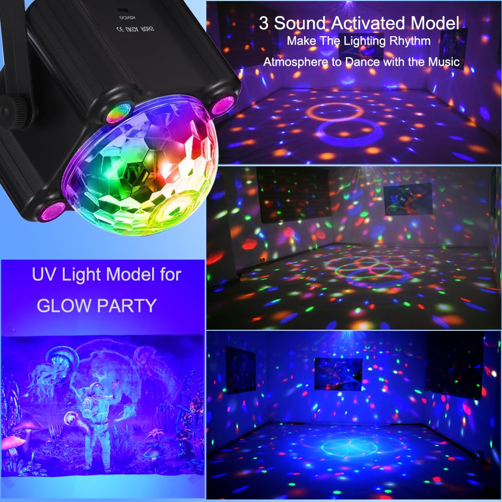 3-Magic Ball Disco Party Light with Dual Laser – 2 Variants - Flex Gamingproduct_type