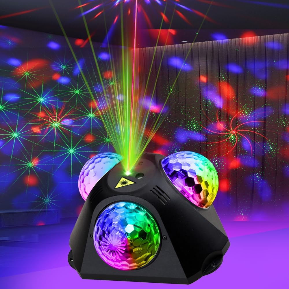 3-Magic Ball Disco Party Light with Dual Laser – 2 Variants - Flex Gamingproduct_type