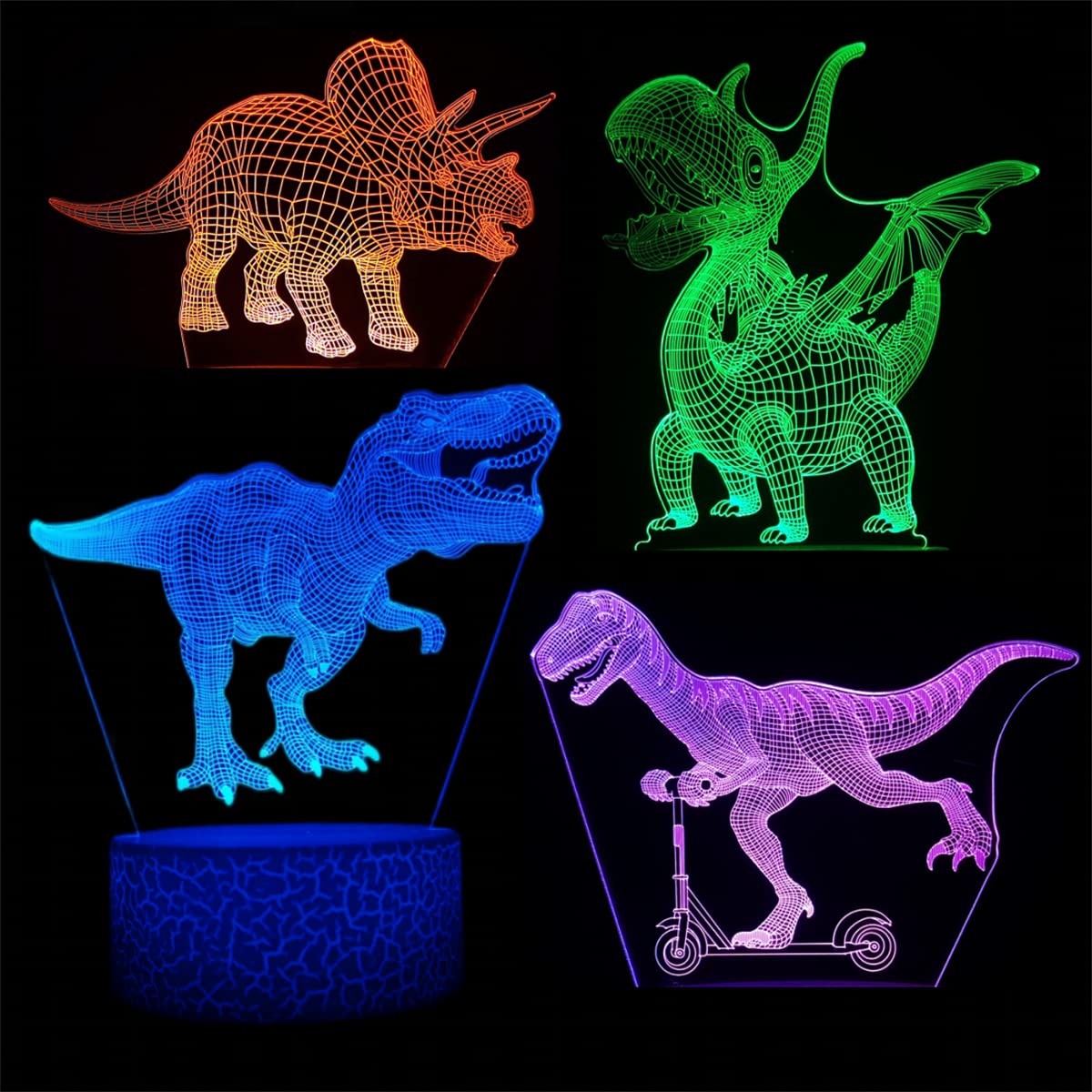 3D Illusion Night Light with Swappable Acrylic Panels – 6 Designs - Flex Gamingproduct_type