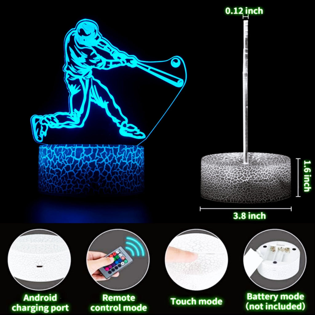 3D Illusion Night Light with Swappable Acrylic Panels – 6 Designs - Flex Gamingproduct_type