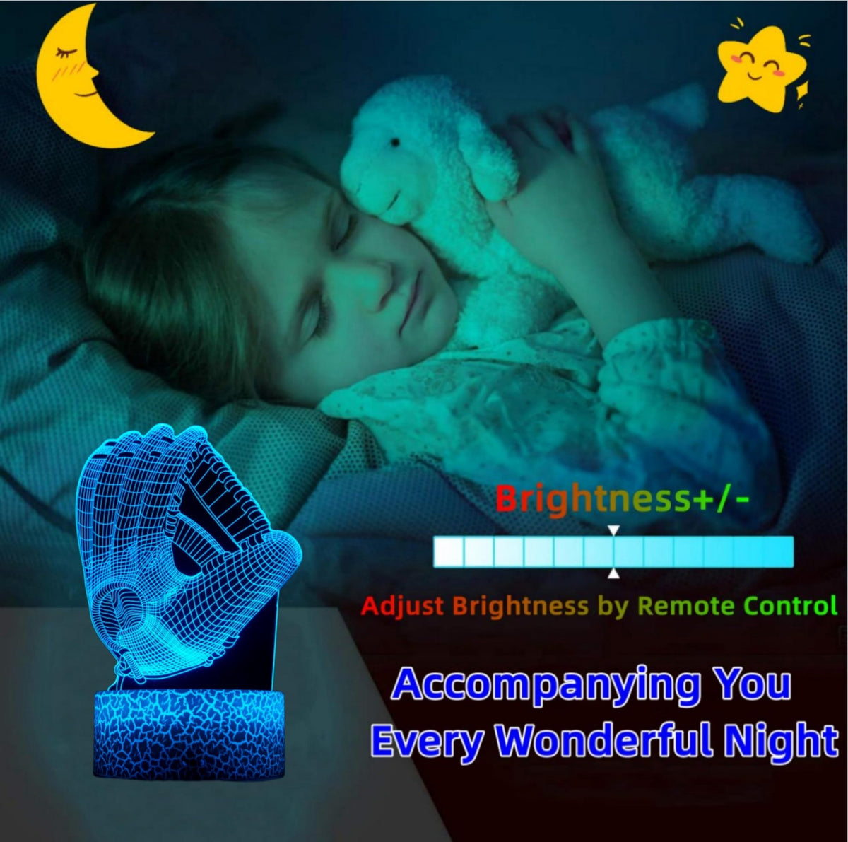 3D Illusion Night Light with Swappable Acrylic Panels – 6 Designs - Flex Gamingproduct_type