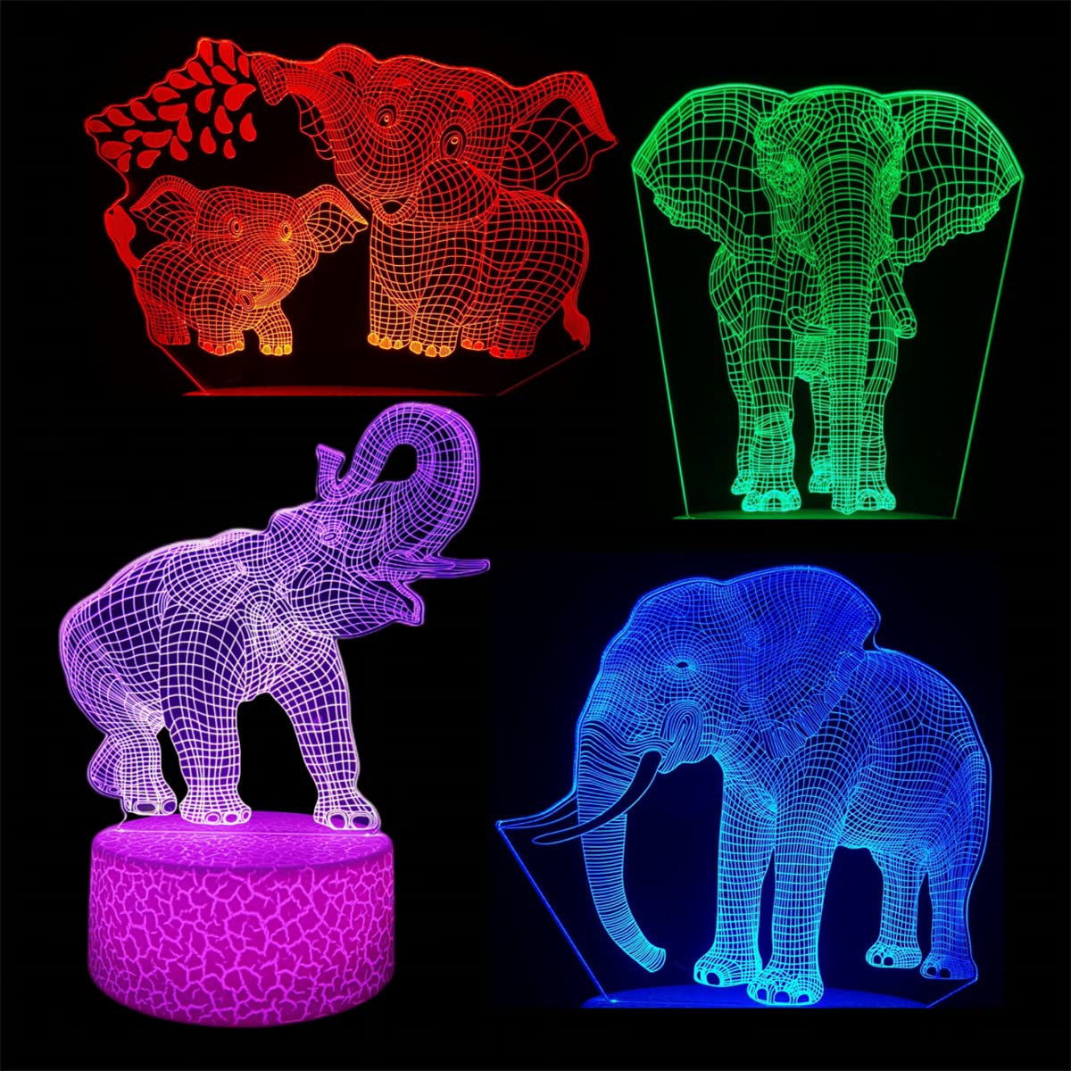 3D Illusion Night Light with Swappable Acrylic Panels – 6 Designs - Flex Gamingproduct_type