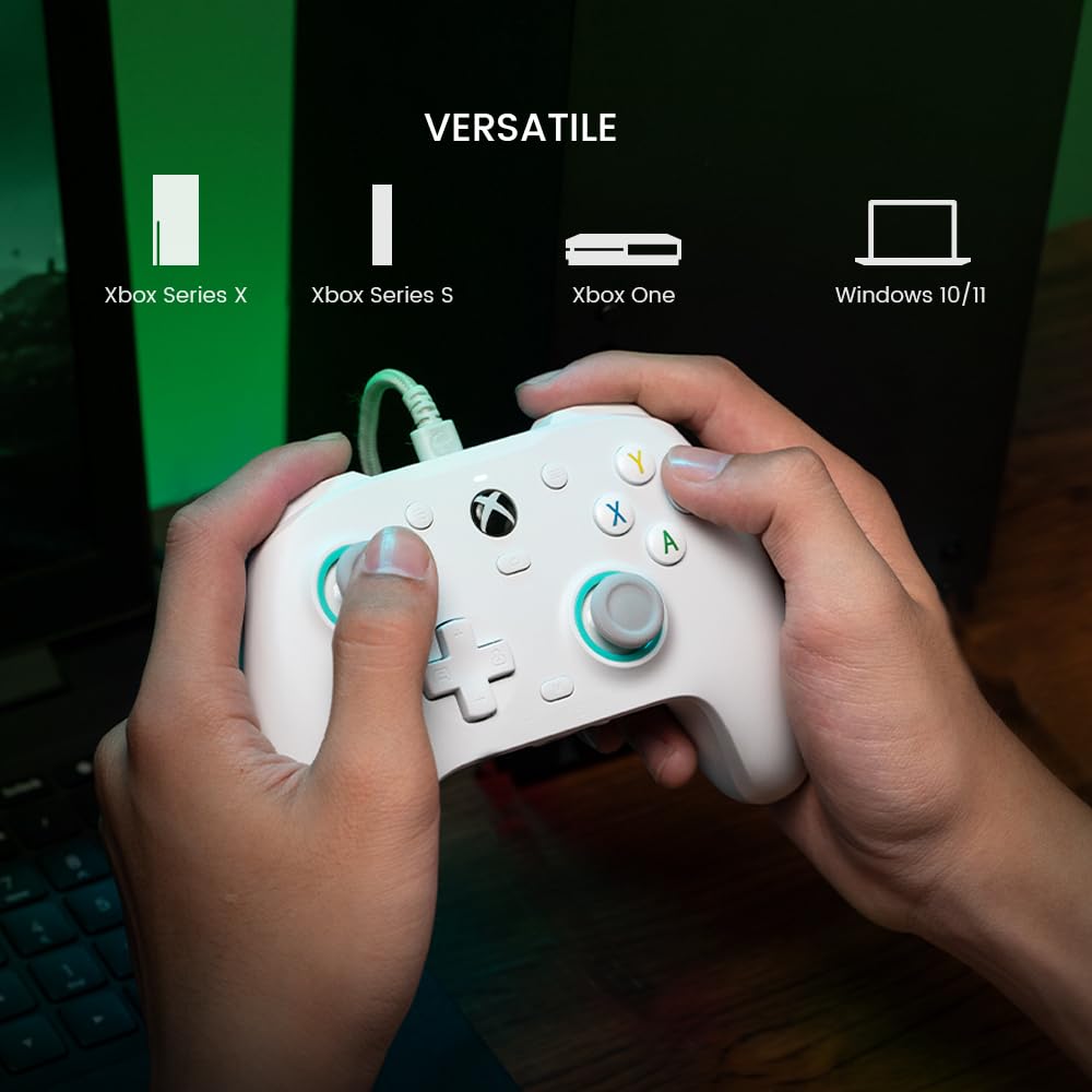 GameSir G7 SE Wired Controller for Xbox Series X|S, Xbox One & Windows 10/11, Plug and Play Gaming Gamepad with Hall Effect Joysticks/Hall Trigger, 3.5mm Audio Jack (White) - Flex Gamingproduct_type