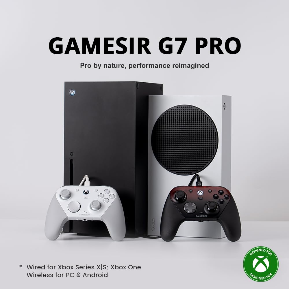 GameSir G7 Pro Wired Controller for Xbox Series X|S, Xbox One, Wireless Gamepad for PC&Android with TMR Sticks, Hall Effect Analog Triggers, 1000Hz Polling Rate, 3.5mm Audio Jack - Black - Flex Gamingproduct_type