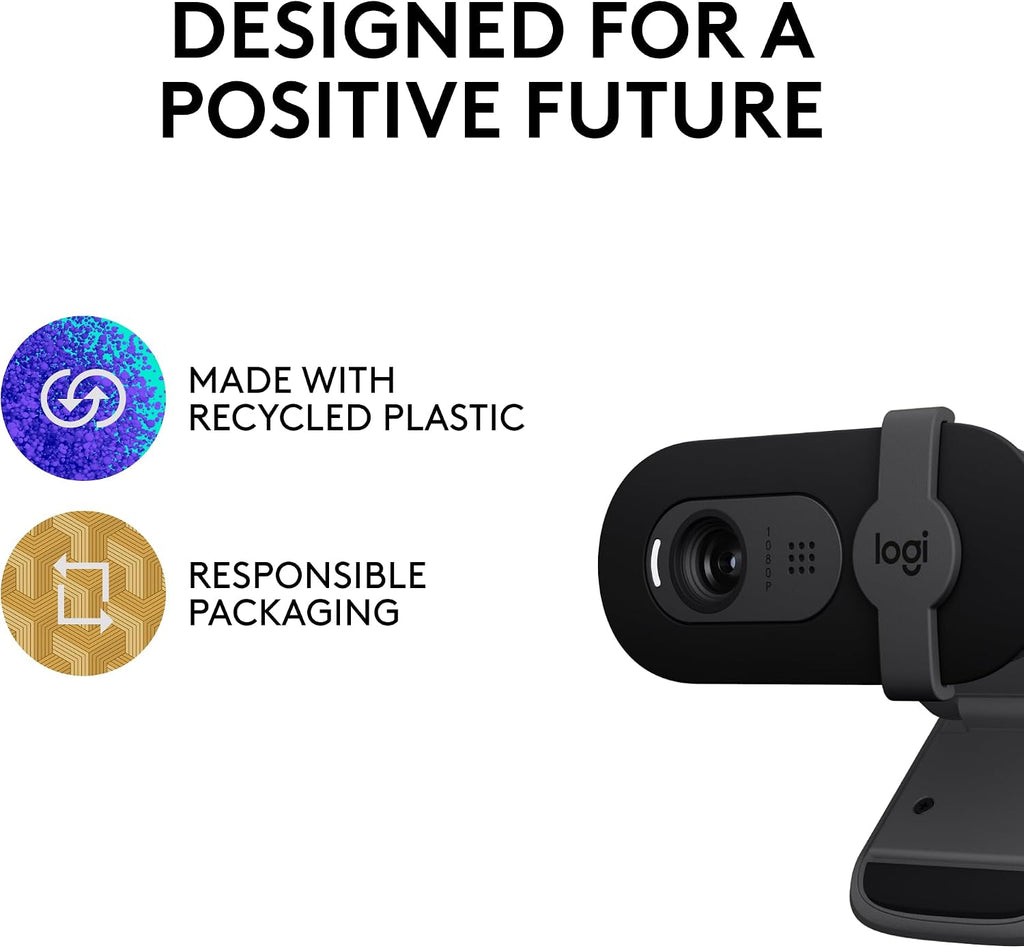 Logitech Brio 101 Full HD 1080p Webcam – 2 Colors & 2 Sizes