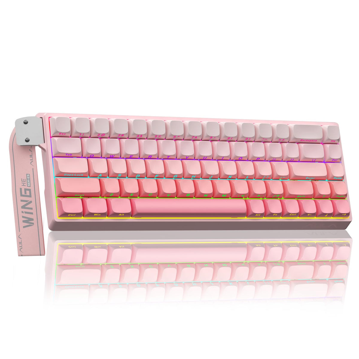 AULA WIN68 HE Mechanical Gaming Keyboard 60%, Hall Effect Magnetic Switch, Fast Trigger Mode Adjustable Actuation, 8000Hz Polling Rate, RGB Backlit, Wired Black Keyboard for Laptop/PC Gamer - Flex Gamingproduct_type