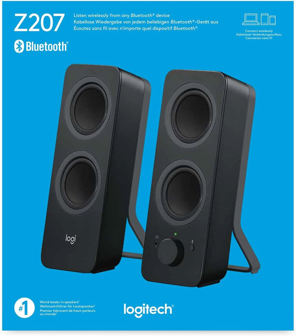 Logitech Z207 2.0 Bluetooth Stereo Computer Speakers – 2 Colors