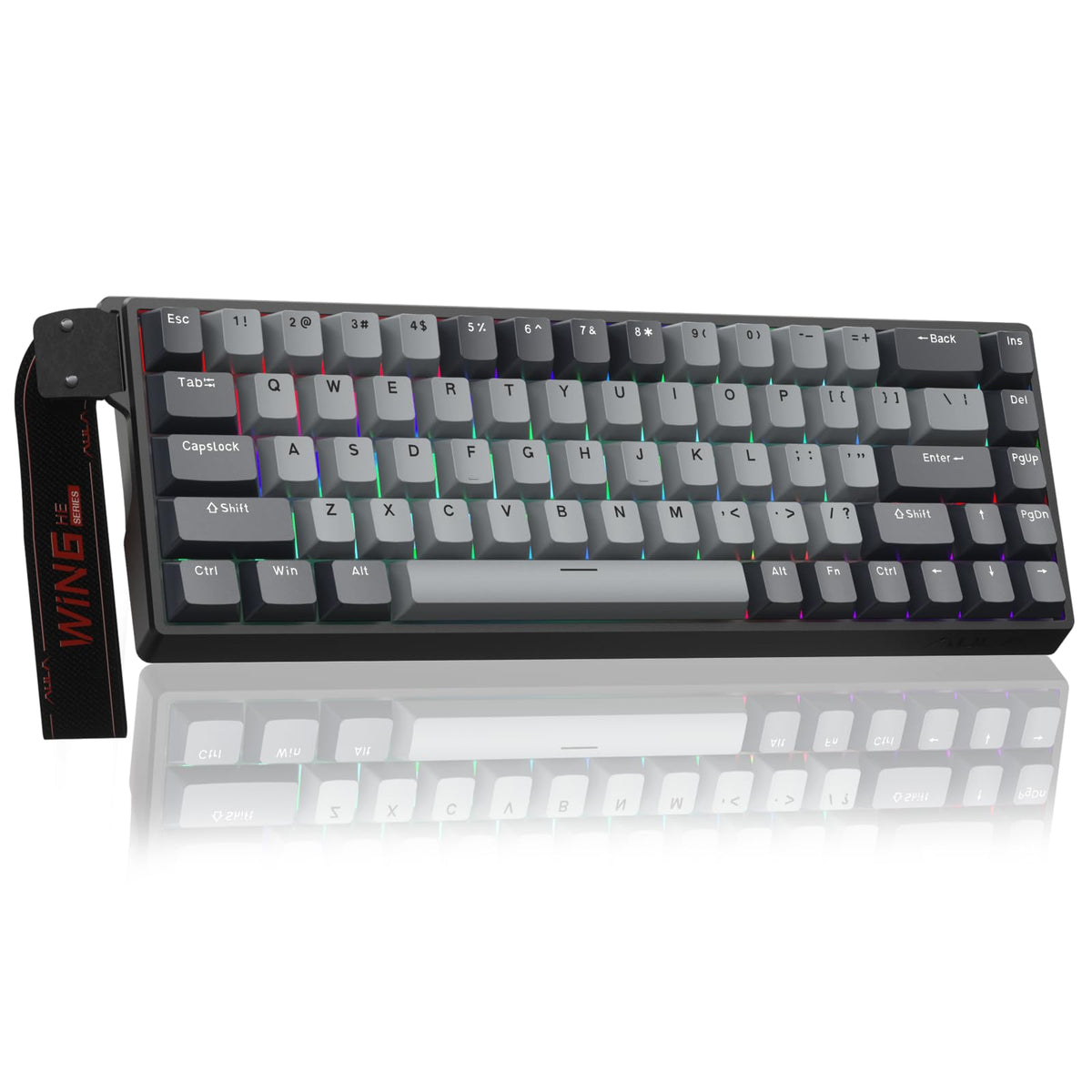 AULA WIN68 HE Mechanical Gaming Keyboard 60%, Hall Effect Magnetic Switch, Fast Trigger Mode Adjustable Actuation, 8000Hz Polling Rate, RGB Backlit, Wired Black Keyboard for Laptop/PC Gamer - Flex Gamingproduct_type