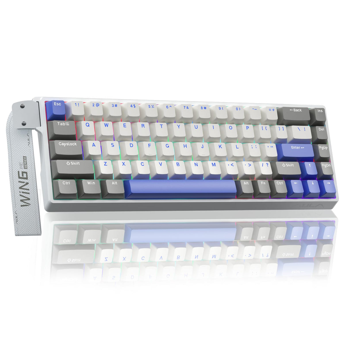 AULA WIN68 HE Mechanical Gaming Keyboard 60%, Hall Effect Magnetic Switch, Fast Trigger Mode Adjustable Actuation, 8000Hz Polling Rate, RGB Backlit, Wired Black Keyboard for Laptop/PC Gamer - Flex Gamingproduct_type