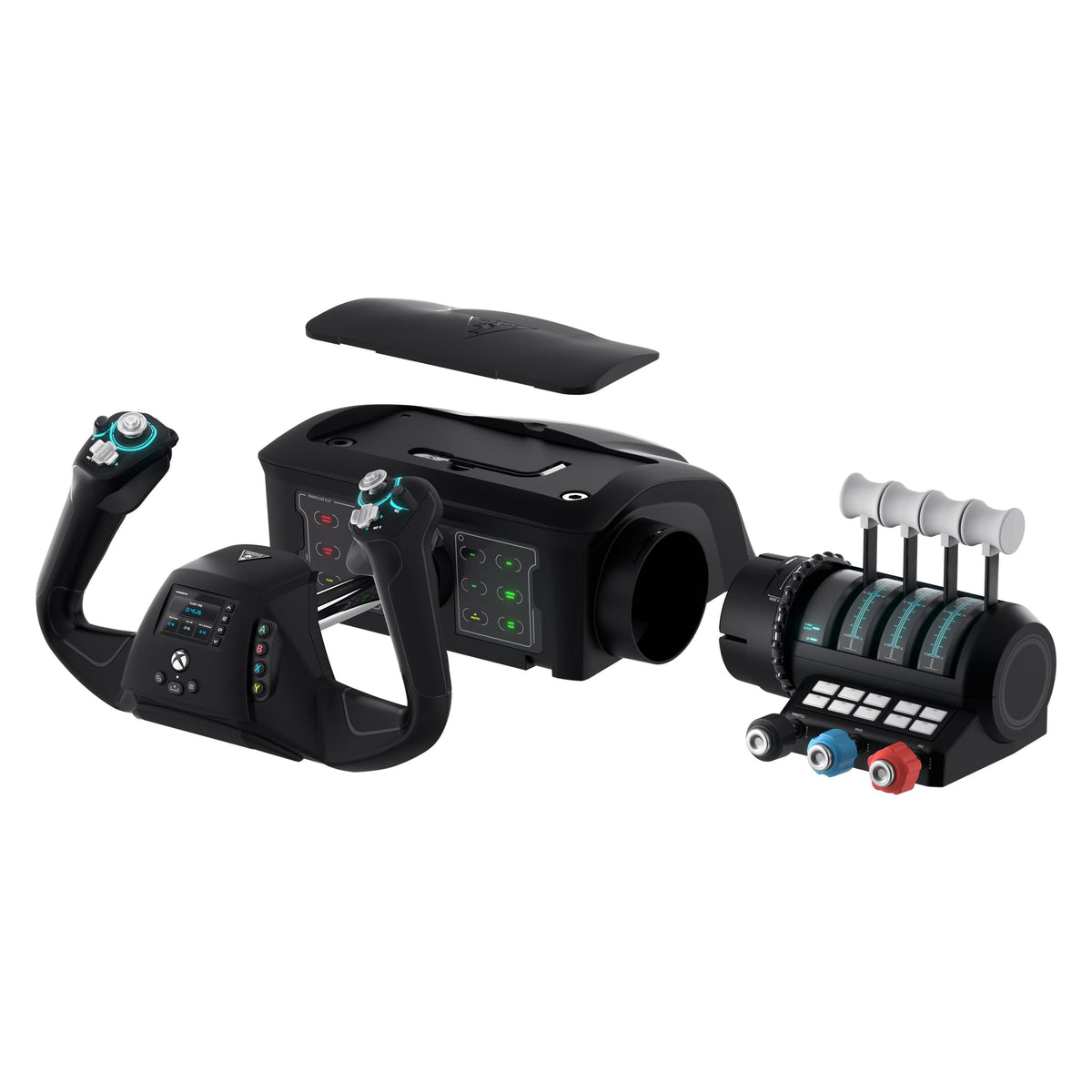 Turtle Beach VelocityOne Flight Universal Control System - Xbox Series X & Xbox Series S, Xbox One & Windows 10 & 11 PCs with Yoke Handle, Throttle Quadrant, Trim Wheel & Rudder Controls | Xbox Series X|S, Xbox One, Windows PC, Complete Controls, Yoke Han - Flex Gamingproduct_type