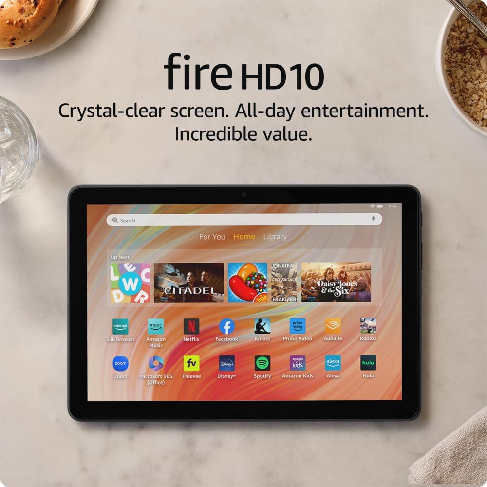 Amazon Fire HD 10 Tablet with Lockscreen Ads – 32GB, Black