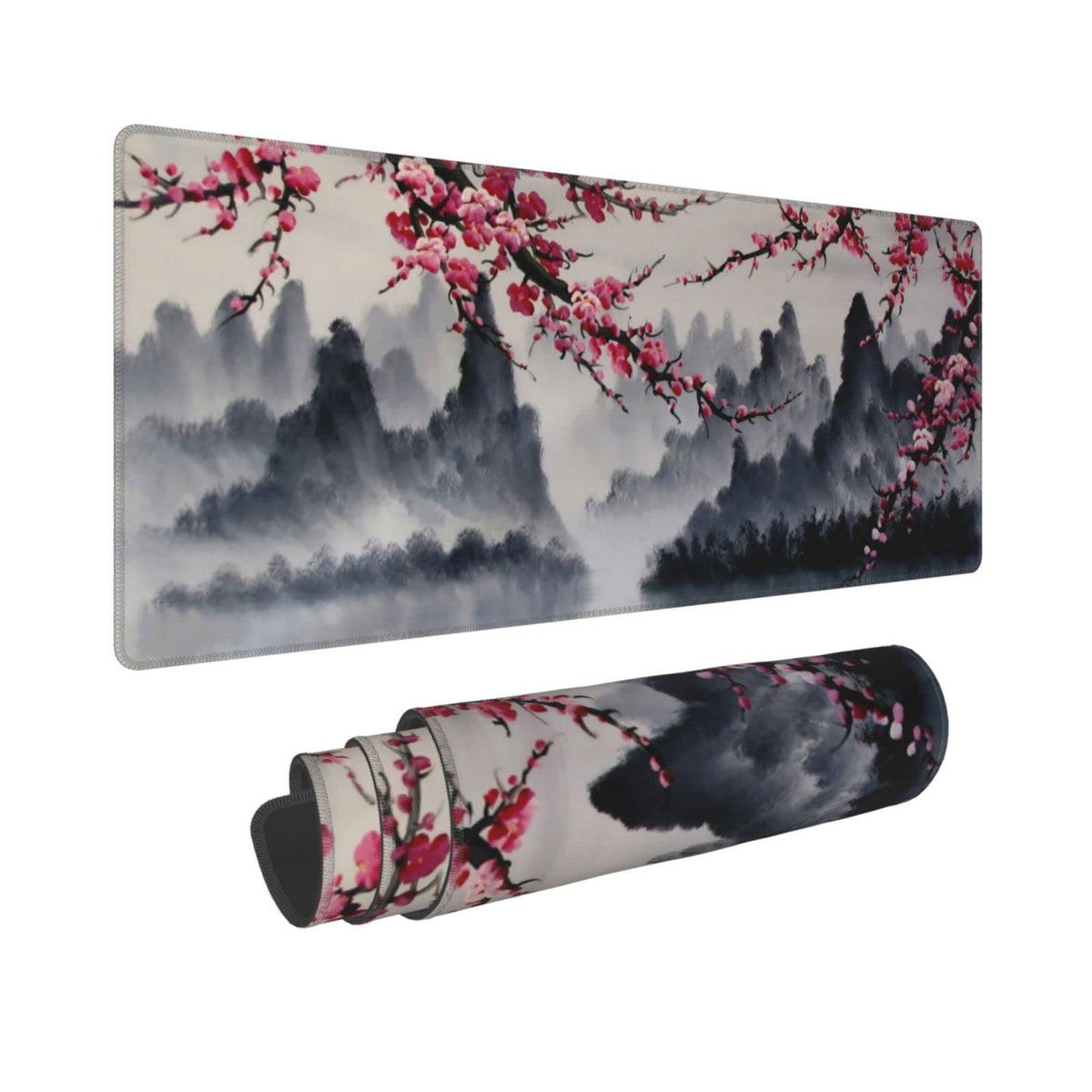 White Ukiyo-e Style Sports Car Large Gaming Mouse Pad Desktop Mat 31.5x11.8 Inch - Non-Slip Rubber Base - for Gamers - Perfect for Gamers & PC Enthusiasts - Flex Gamingproduct_type