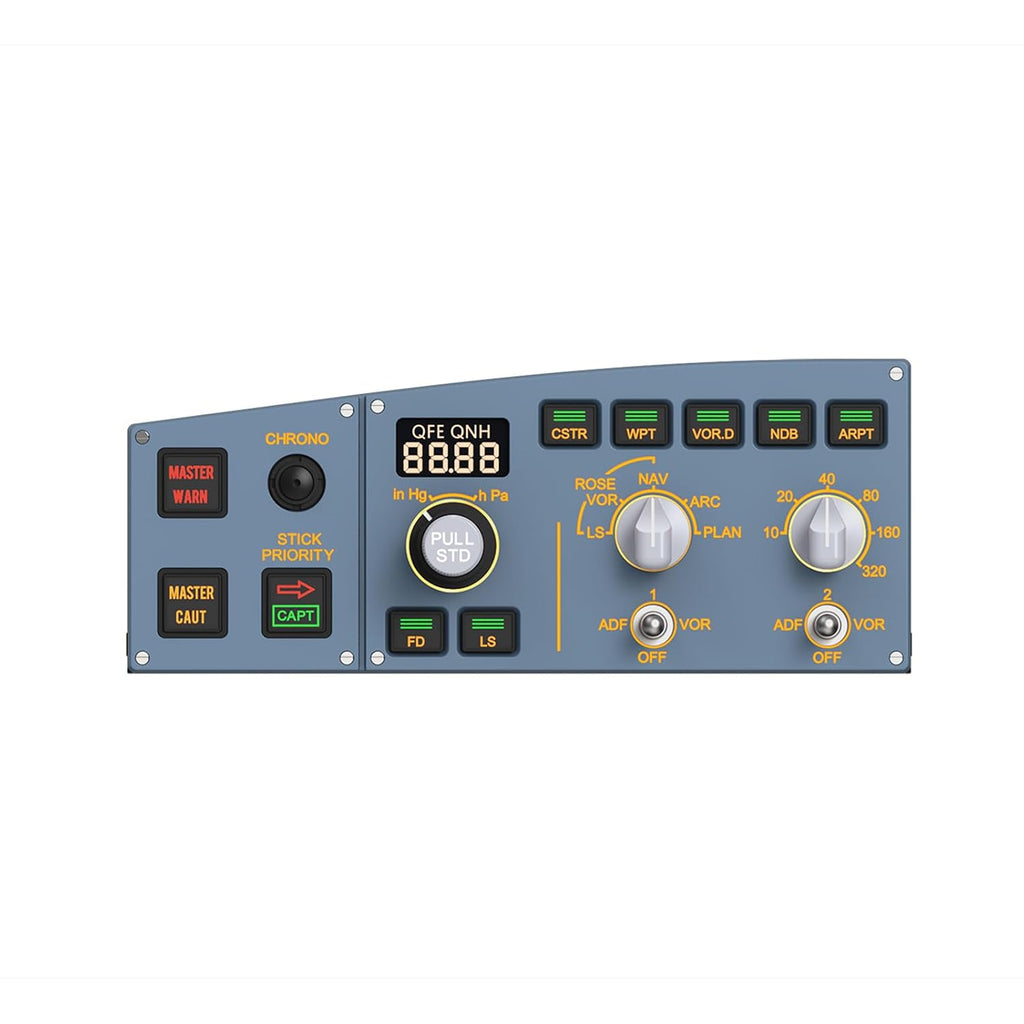 MiYee WINGFLEX A320 EFIS Flight Simulator Electronic Flight Instrument System with Dual-Color LCD Warning Panel and Plug-and-Play USB Connectivity Real Aircraft Feel - Flex Gamingproduct_type