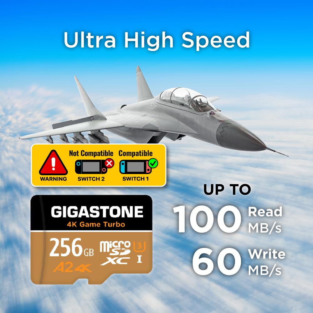 【Designed for Switch 2】 GIGASTONE 512GB microSD Express R/W 880/650MB/s SDXC Memory Card SD 2.0 3.0 5.0 7.1 UHS-I UHS-II, Action Camera Drone, V30 U3, SD Adapter 【5-Years Data Recovery】 - Flex Gamingproduct_type