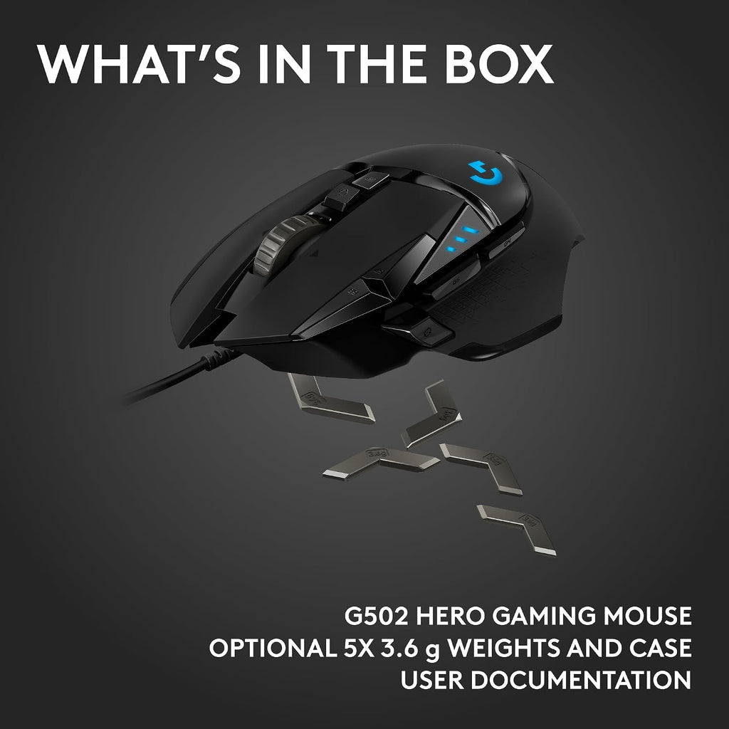 Logitech G502 HERO Gaming Mouse – Wired & Wireless