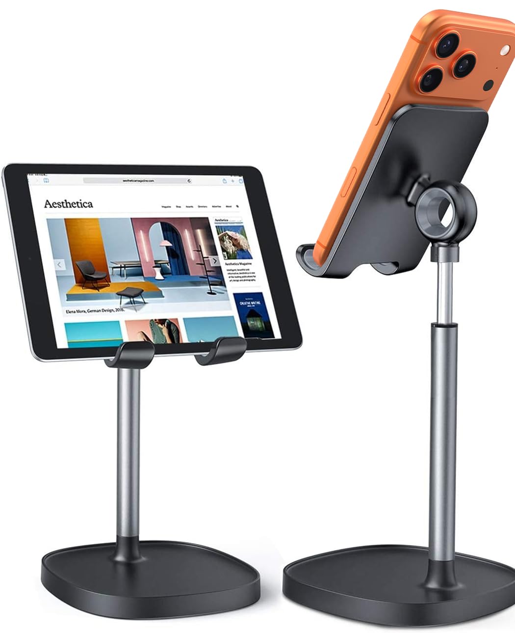 LISEN Cell Phone Stand Phone Holder for Desk Office Decor, Office Desk Accessories Women PC Gaming Essentials iPhone Stand Gadgets Men Gift for Father Fit OtterBox Case Switch iPad Air Tablet 4-10 in - Flex Gamingproduct_type