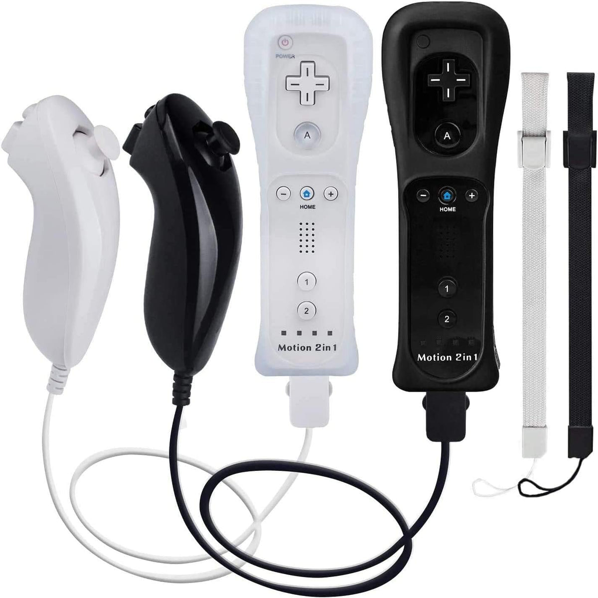Motion Plus Wii Controllers 2Packs with Nunchucks, Wii Remote Controllers Compatible for wii and Wii U with Built in Motion Plus - Flex Gamingproduct_type