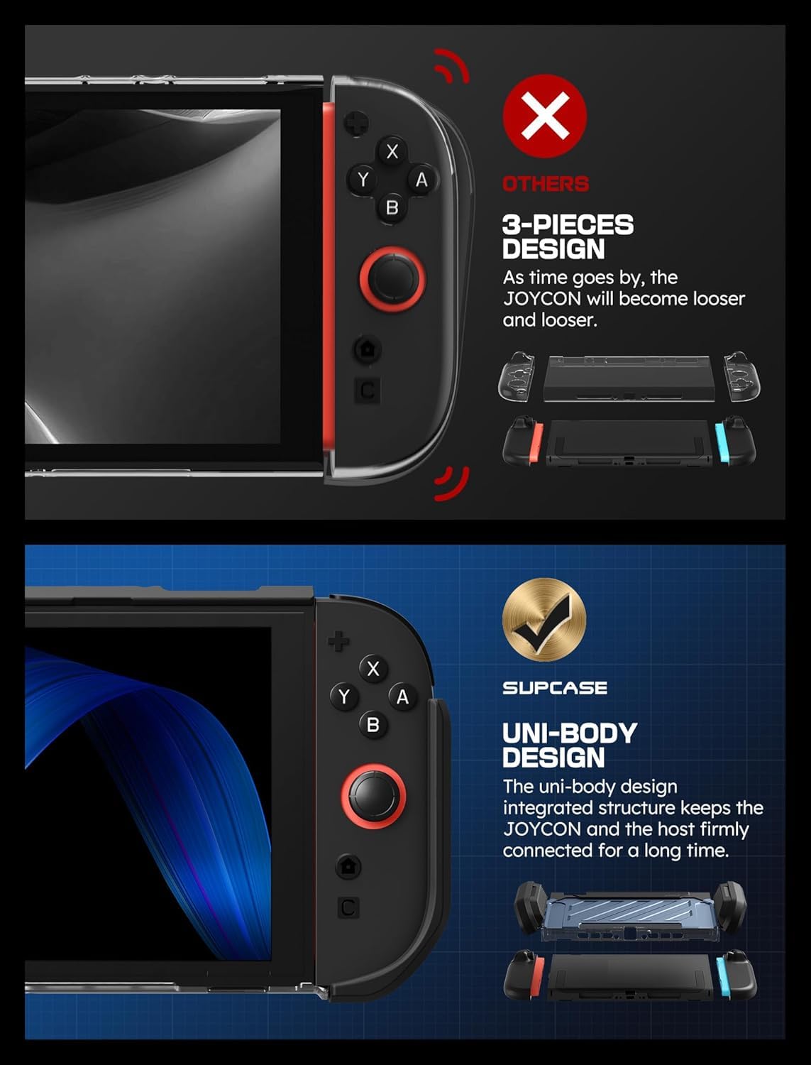 SUPCASE Unicorn Beetle Pro Case for Nintendo Switch 2 2025, [Military-Grade Protection] [Joy Con Remove Friendly] Dockable Integrated Cover Accessories Compatible with Switch 2, Black - Flex Gamingproduct_type