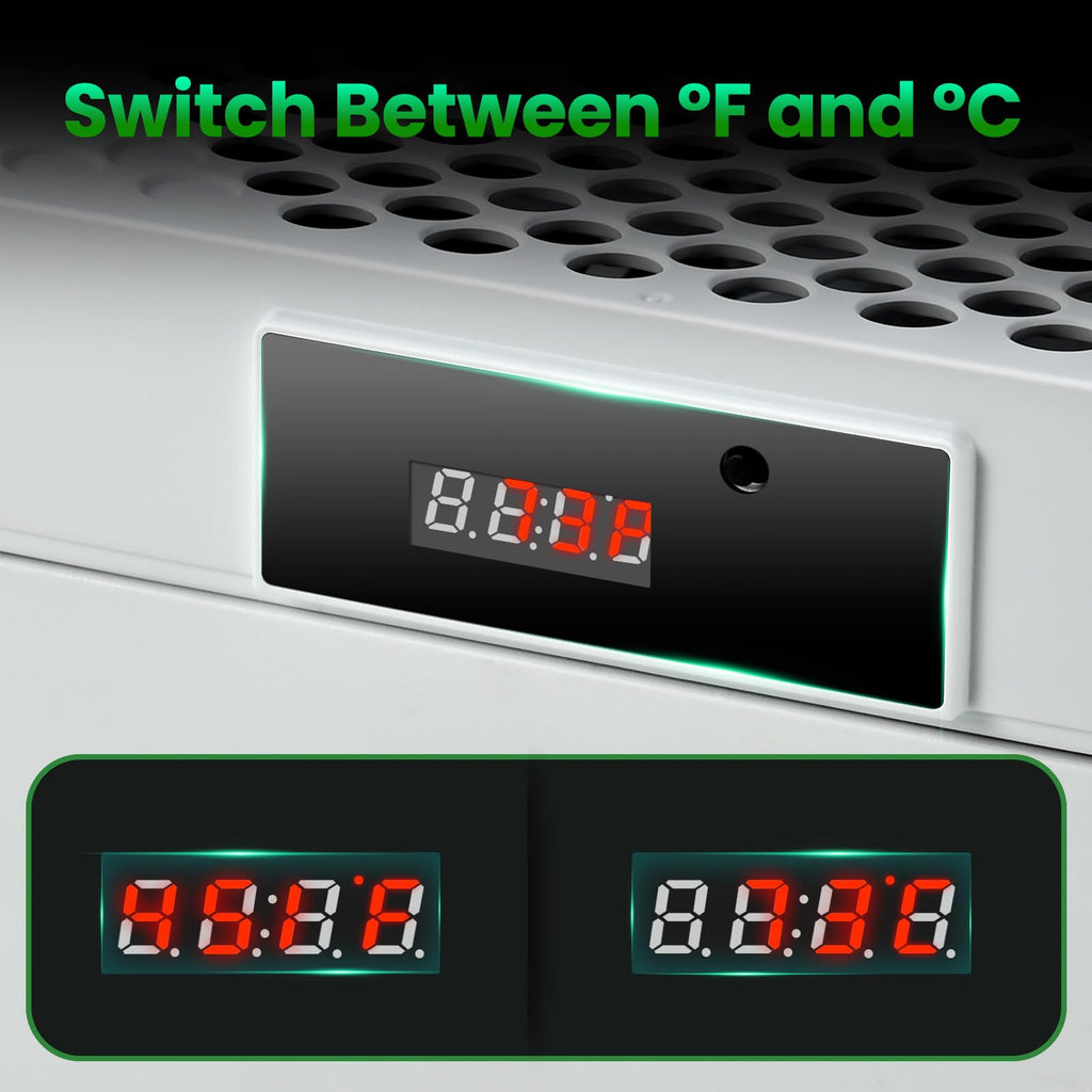 DEPGI Cooling Fan for Xbox Series x, Featuring Automatic Fan Speed Adjustment Based on Temperature, LED Display Screen, Low Noise, Easy Installation, 3 speeds, with RGB LED - Flex Gamingproduct_type