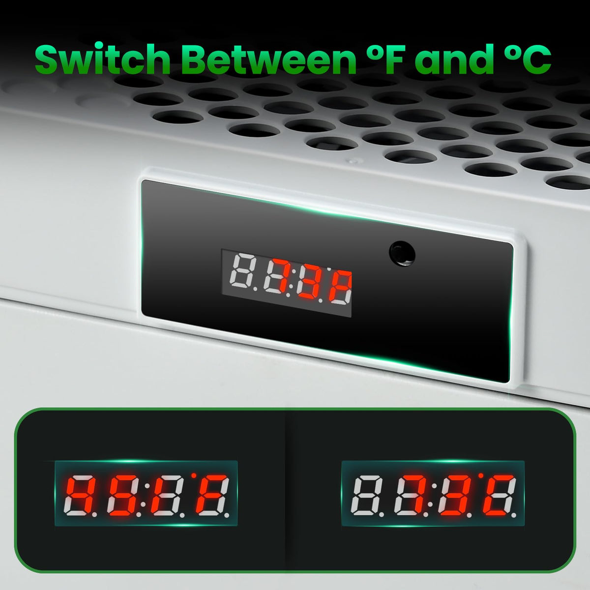 DEPGI Cooling Fan for Xbox Series x, Featuring Automatic Fan Speed Adjustment Based on Temperature, LED Display Screen, Low Noise, Easy Installation, 3 speeds, with RGB LED - Flex Gamingproduct_type