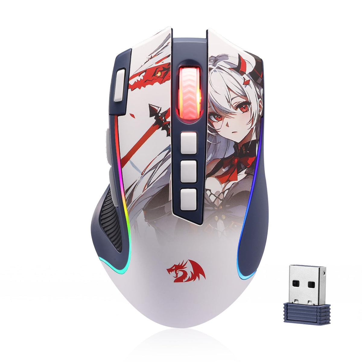 Redragon M612 Predator RGB Gaming Mouse, 8000 DPI Wired Optical Mouse with 11 Programmable Buttons & 5 Backlit Modes, Software Supports DIY Keybinds Rapid Fire Button - Flex Gamingproduct_type