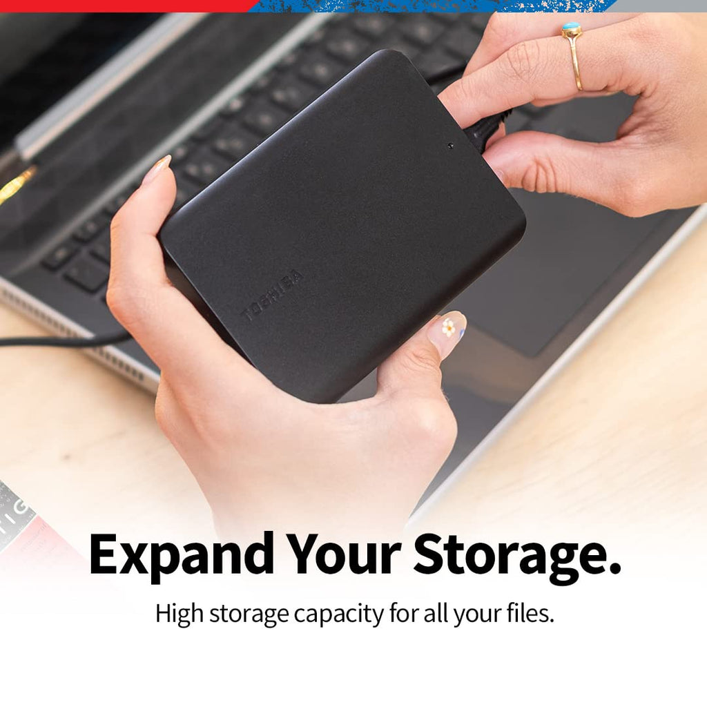 Toshiba Canvio Basics 1TB Portable External Hard Drive USB 3.0, Black - HDTB510XK3AA - Flex Gamingproduct_type