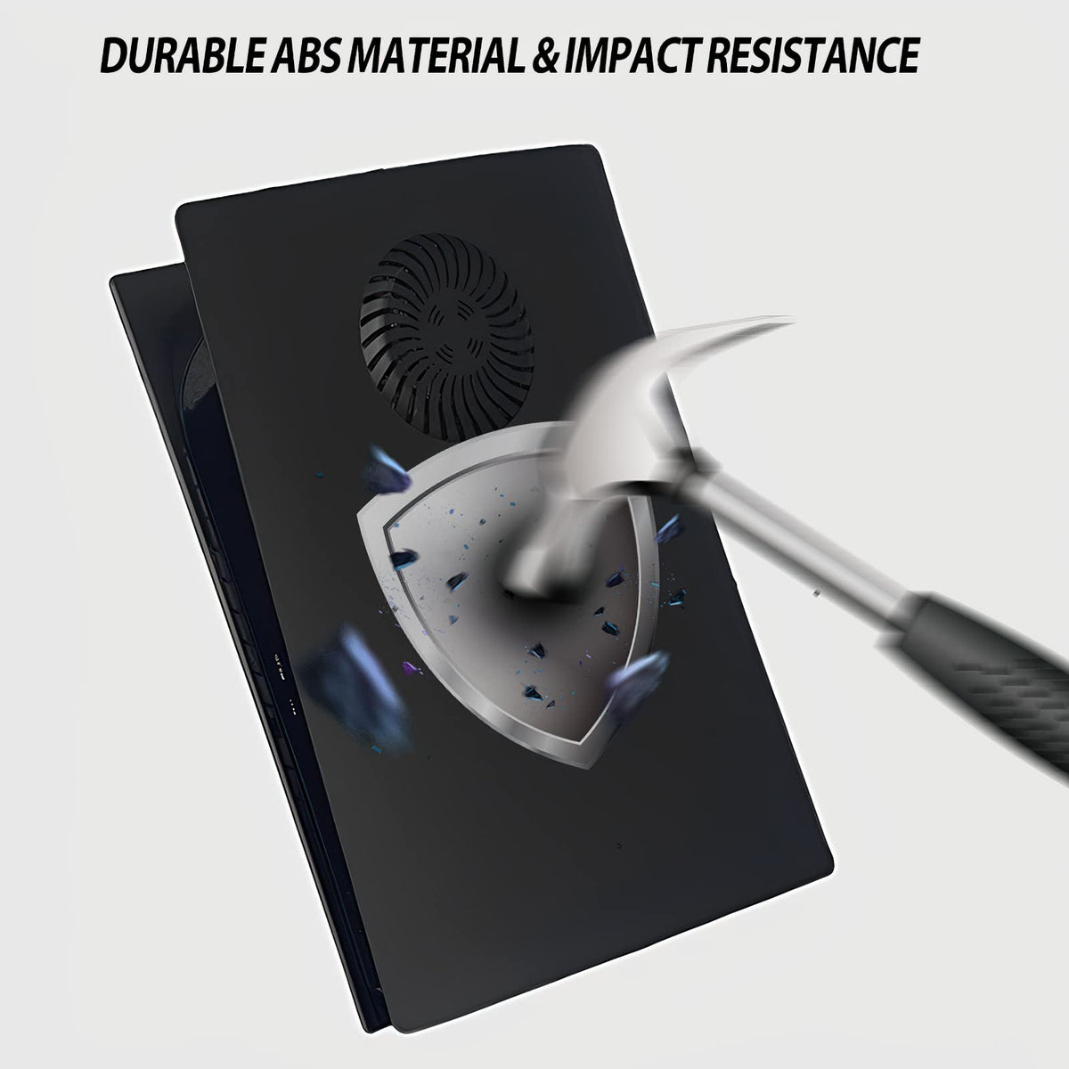 Digital Edition Faceplate Cover Shell with Cooling Vents for PS5 Console Face Plate, Accessories Compatible with PlayStation 5 Protective Replacement Panels (Gray Camouflage) - Flex Gamingproduct_type
