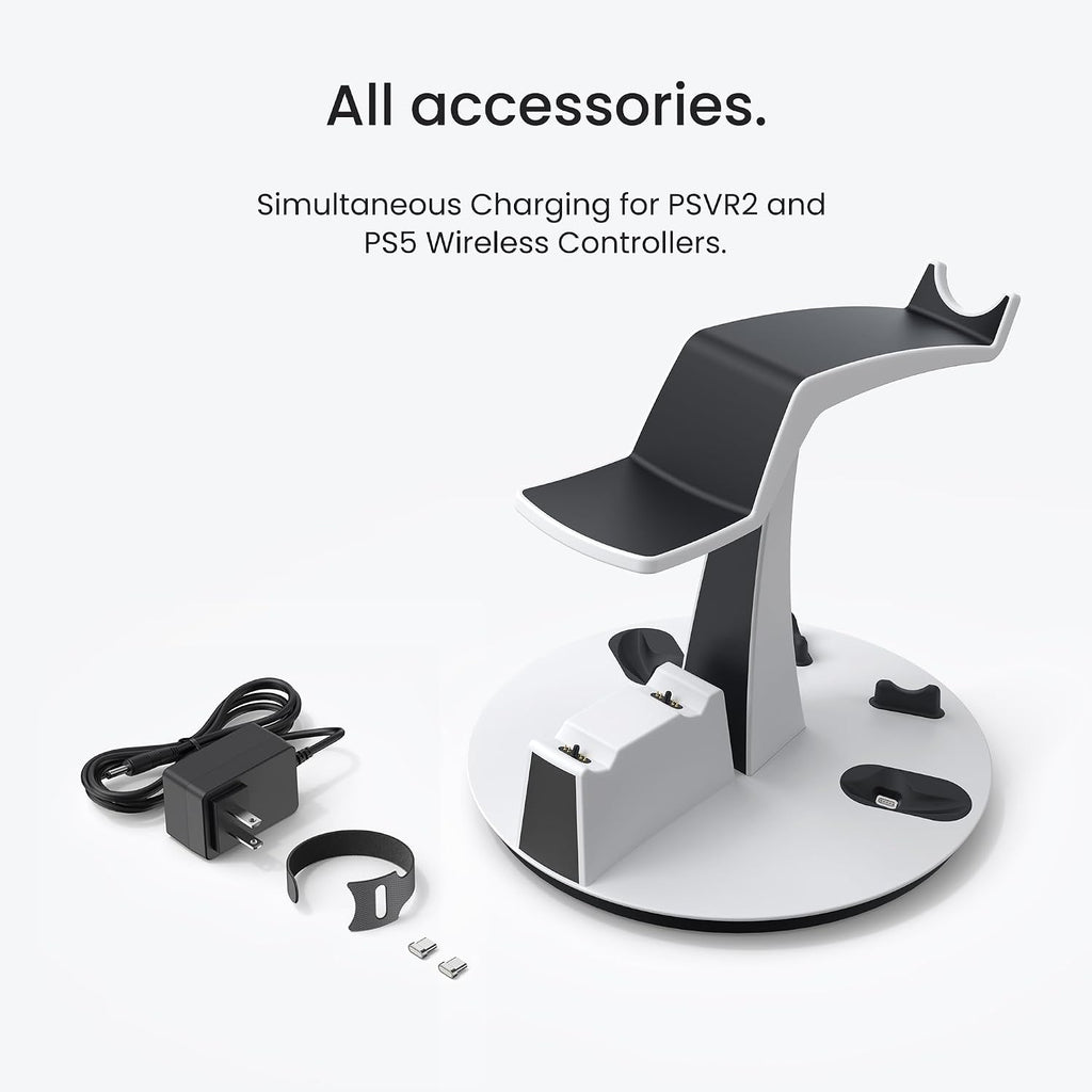KIWI design D2 3-in-1 Controller Charging Station for PSVR2 and PS5 with VR Display Stand and LED-Charging Indicator - Flex Gamingproduct_type