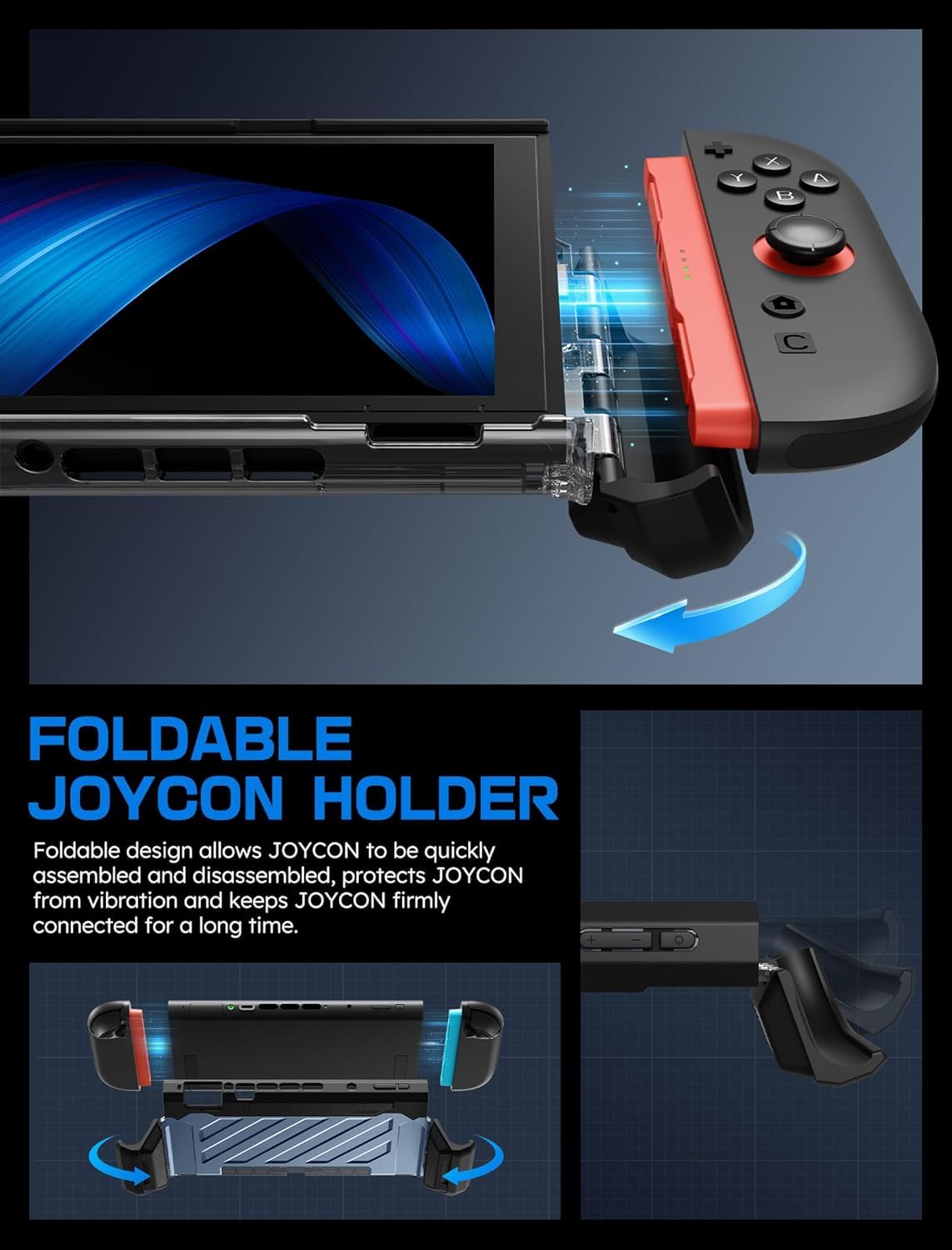 SUPCASE Unicorn Beetle Pro Case for Nintendo Switch 2 2025, [Military-Grade Protection] [Joy Con Remove Friendly] Dockable Integrated Cover Accessories Compatible with Switch 2, Black - Flex Gamingproduct_type