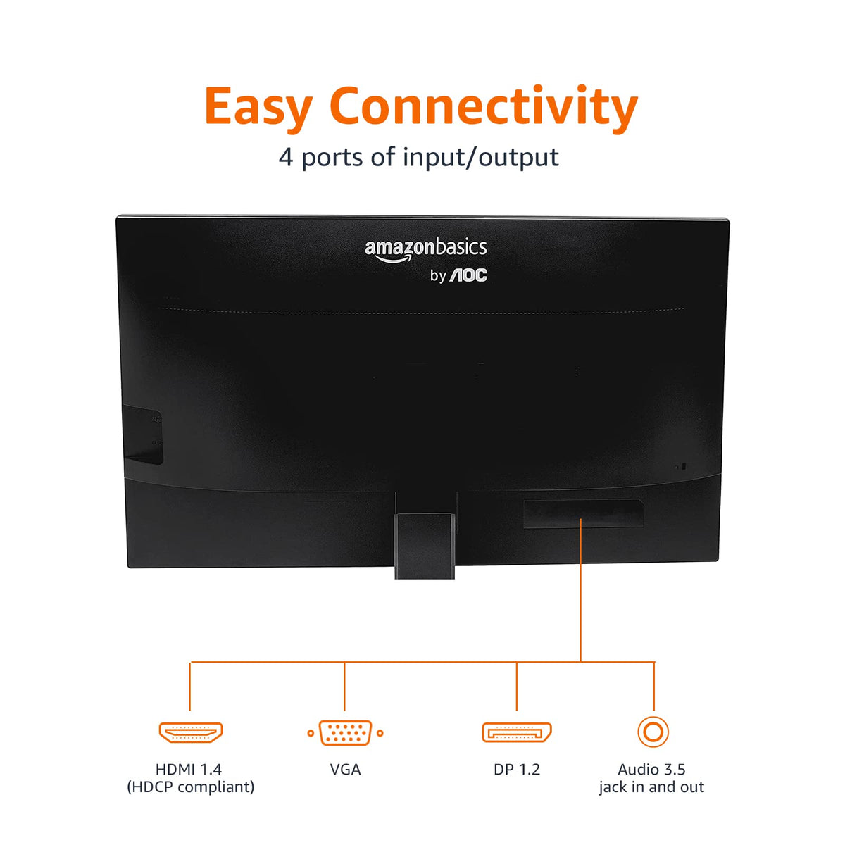 Amazon Basics 24-inch Full HD IPS Monitor, 75 Hz, 1080P, HDMI, Display Port and VGA Input, Adjustable Stand, VESA Compatible, Built-in Speakers for Office and Home, Black - Flex Gamingproduct_type