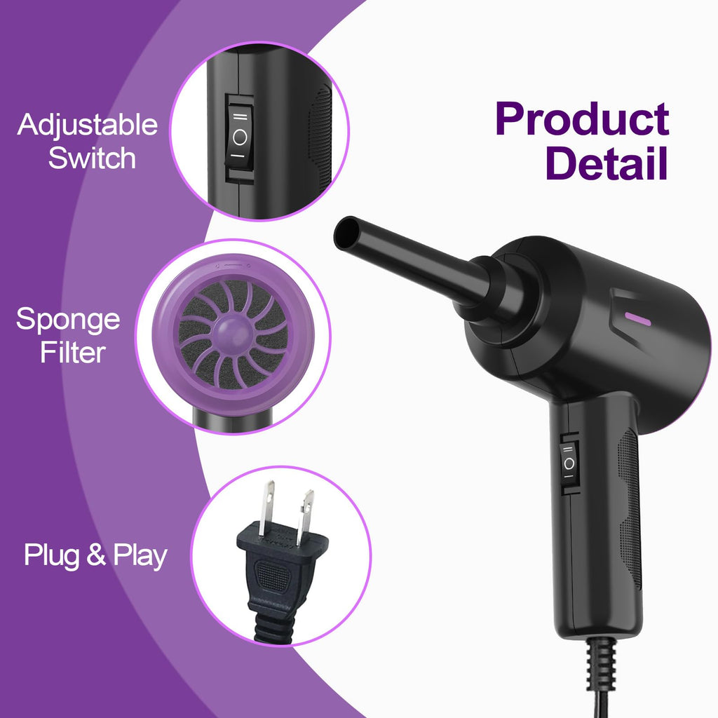 Meudeen Air Duster - Electric Air Blower - 5.74oz High Power Cleaning for Computer - PC - 2 Gear Compressed Air - Flex Gamingproduct_type