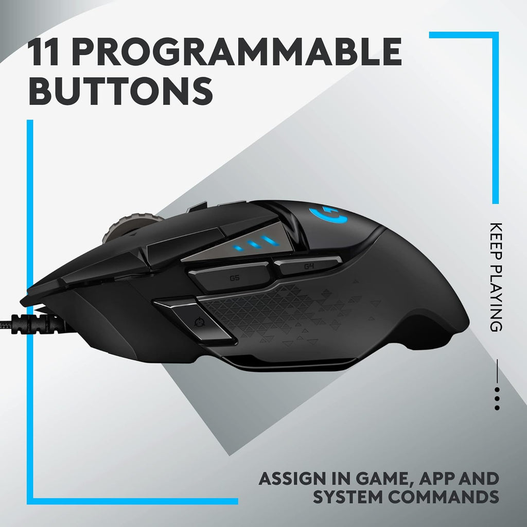 Logitech G502 HERO Gaming Mouse – Wired & Wireless