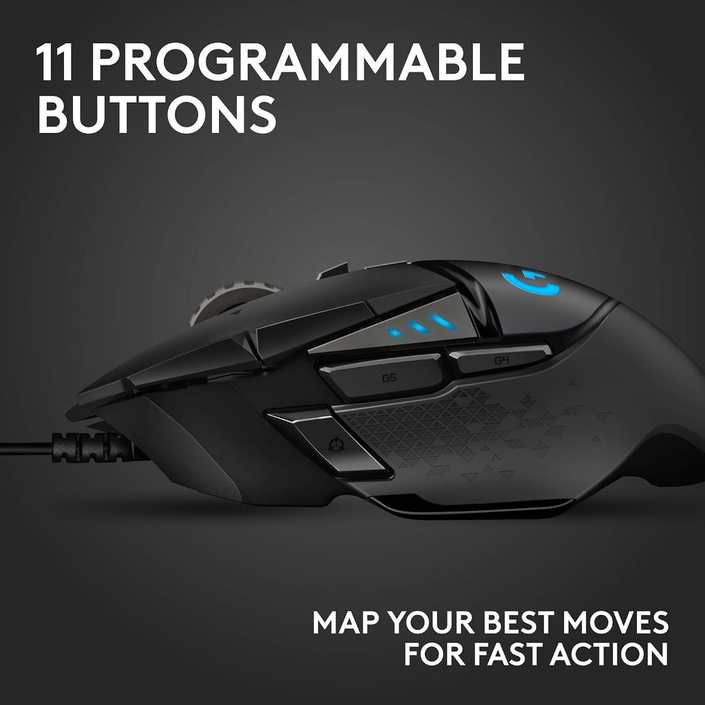 Logitech G502 HERO Gaming Mouse – Wired & Wireless