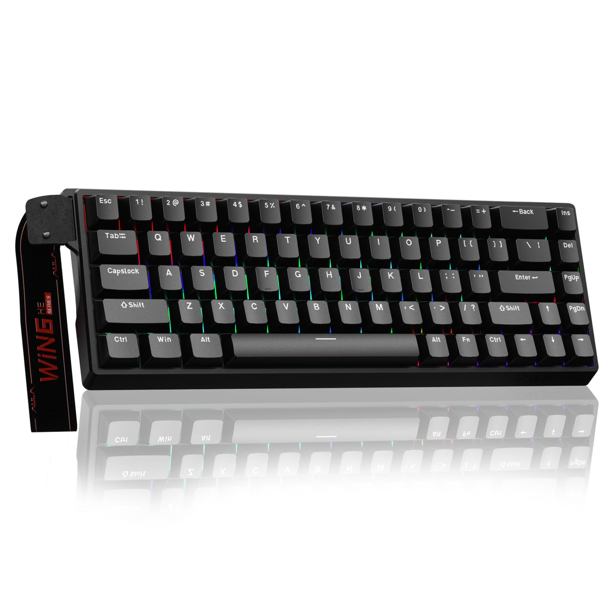 AULA WIN68 HE Mechanical Gaming Keyboard 60%, Hall Effect Magnetic Switch, Fast Trigger Mode Adjustable Actuation, 8000Hz Polling Rate, RGB Backlit, Wired Black Keyboard for Laptop/PC Gamer - Flex Gamingproduct_type