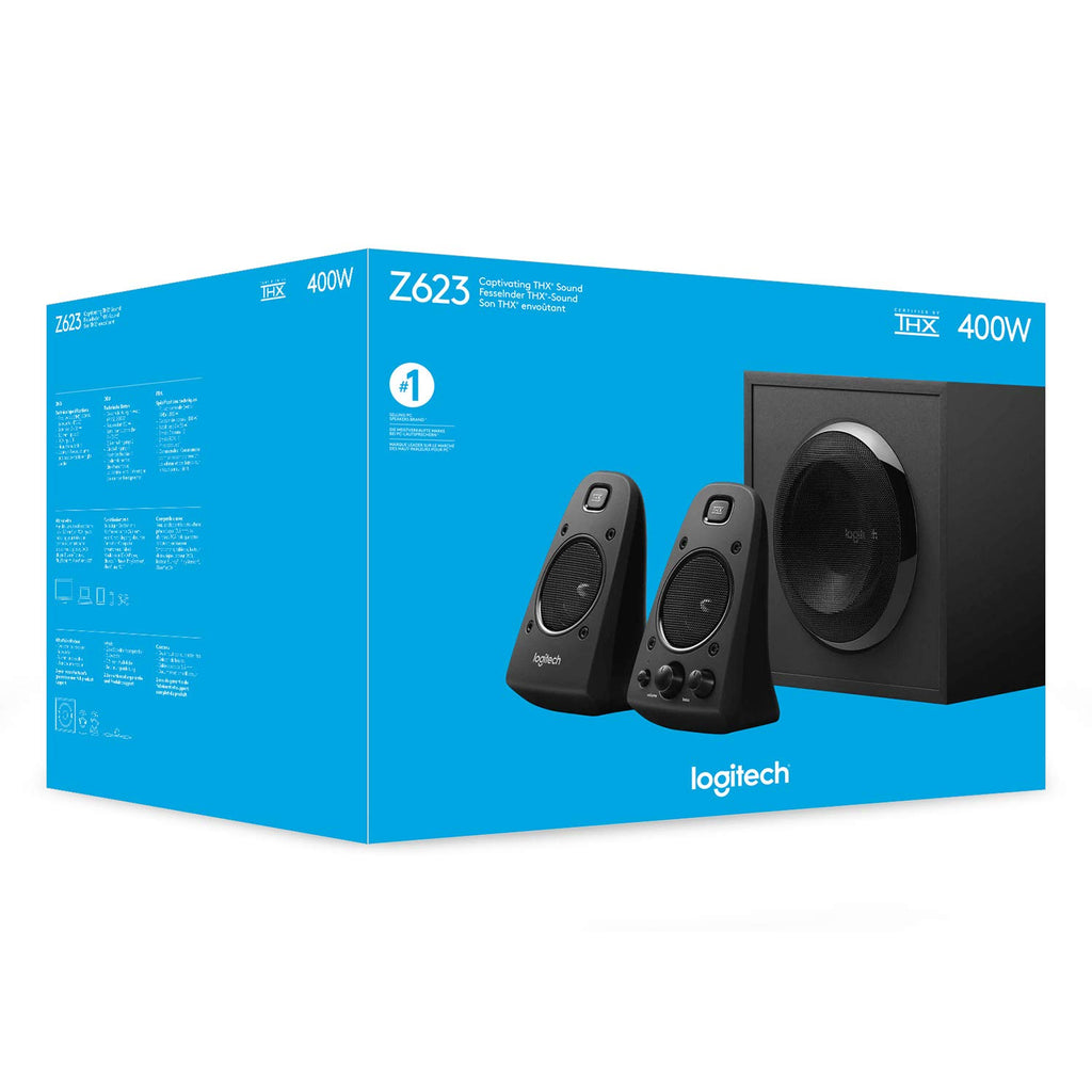 Logitech Z625 THX-Certified 2.1 Speaker System – Analog & Analog/Optical