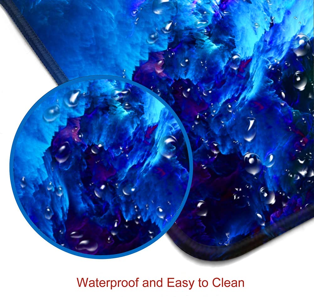 Gaming Mouse Pad, Large Non-Slip Rubber Base Mousepad, Keyboard Mouse Mat, Desk Pad with Stitched Edges, 31.5x11.8inch, Dazzling Galaxy - Flex Gamingproduct_type