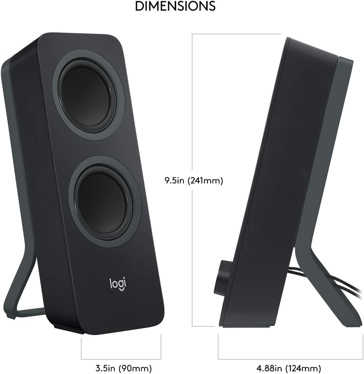 Logitech Z207 2.0 Bluetooth Stereo Computer Speakers – 2 Colors