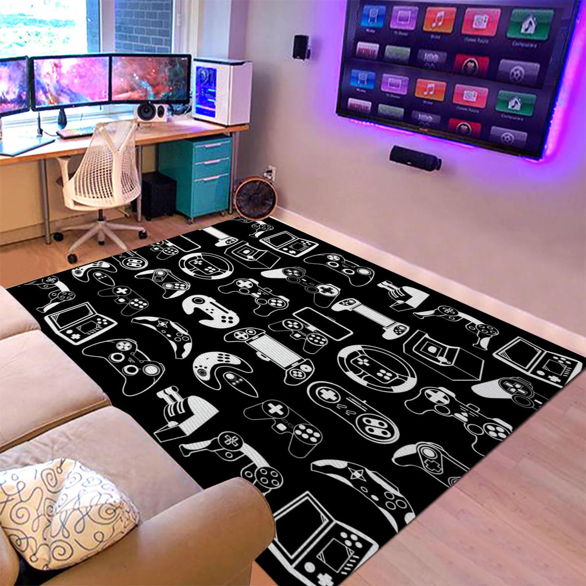 Sunnycitron Gaming Area Rug 39x59 in – 7 Colors