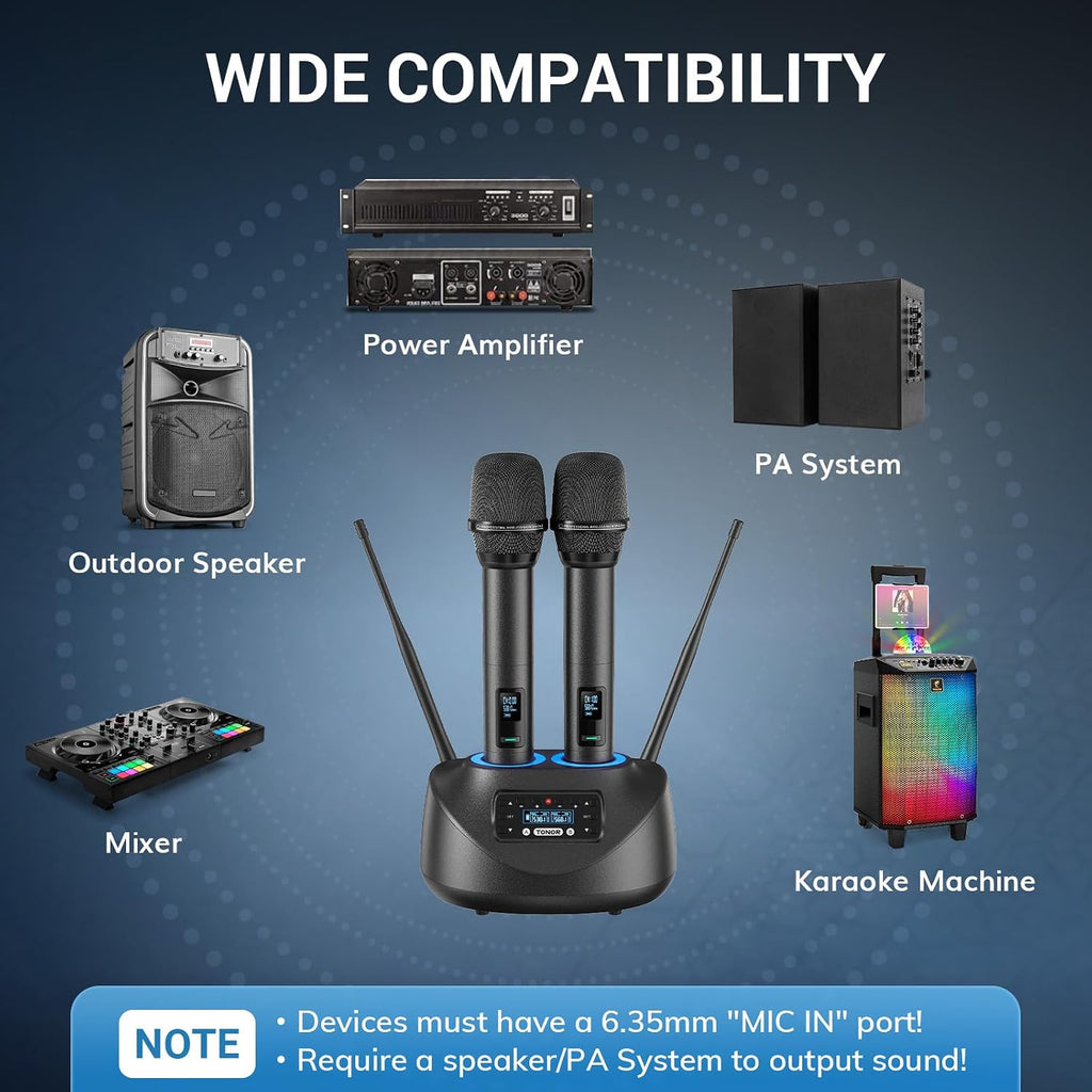 TONOR TW-790 Dual Wireless Karaoke Microphone System