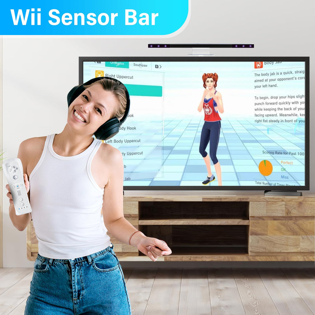PORTHOLIC 4 in 1 Wii Replacement Cables Set, Wii AC Power Adapter + Wii to hdmi Converter+ Wired Motion Sensor Bar and Composite Audio Video Cable for Nintendo Wii - Flex Gamingproduct_type