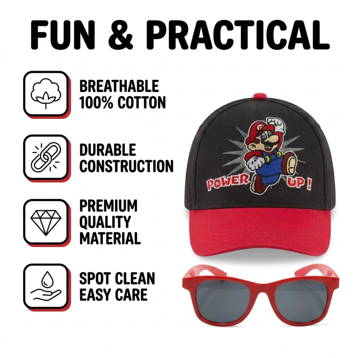 Nintendo Boys' Nintendo Boys' Baseball Cap - Flex Gamingproduct_type