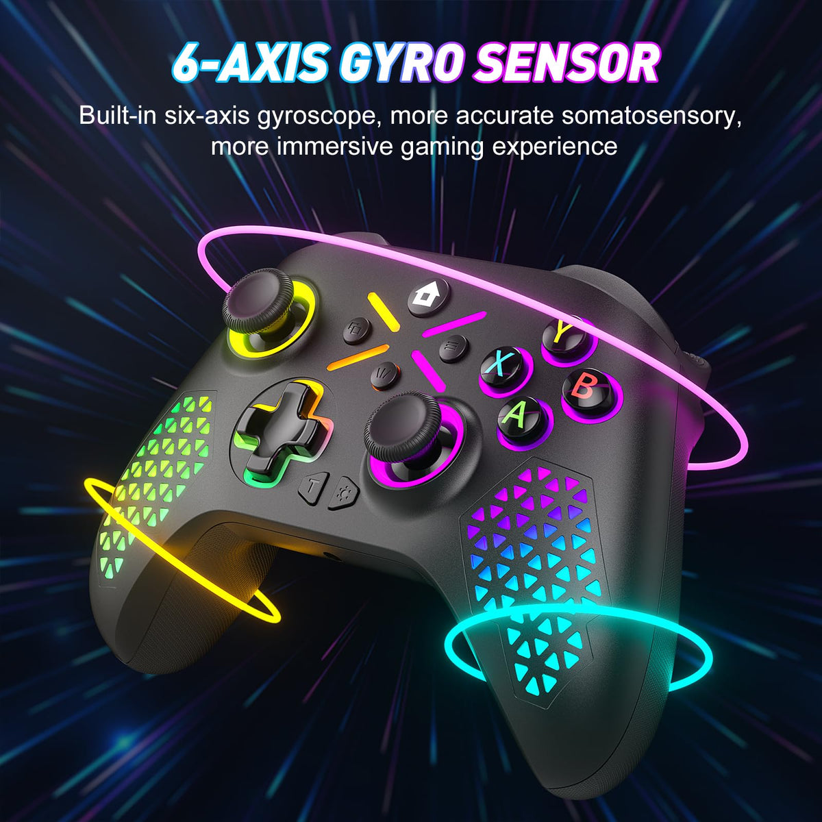 Gamrombo Wireless Controller for Xbox One, Xbox Series X/S, Xbox One X/S, PC, LED Gaming Controller with TURBO,Macro Function,3.5mm Audio Jack - Flex Gamingproduct_type