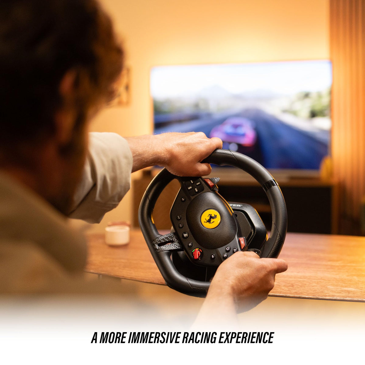 Thrustmaster T98 P Ferrari Licensed Racing Wheel & Pedal Set - PS5 & PC | 240-degree rotation, bungee-cord resistance, paddle shifters, 3 driving modes, Hall-Effect sensors, tool-free desk clamp - Flex Gamingproduct_type