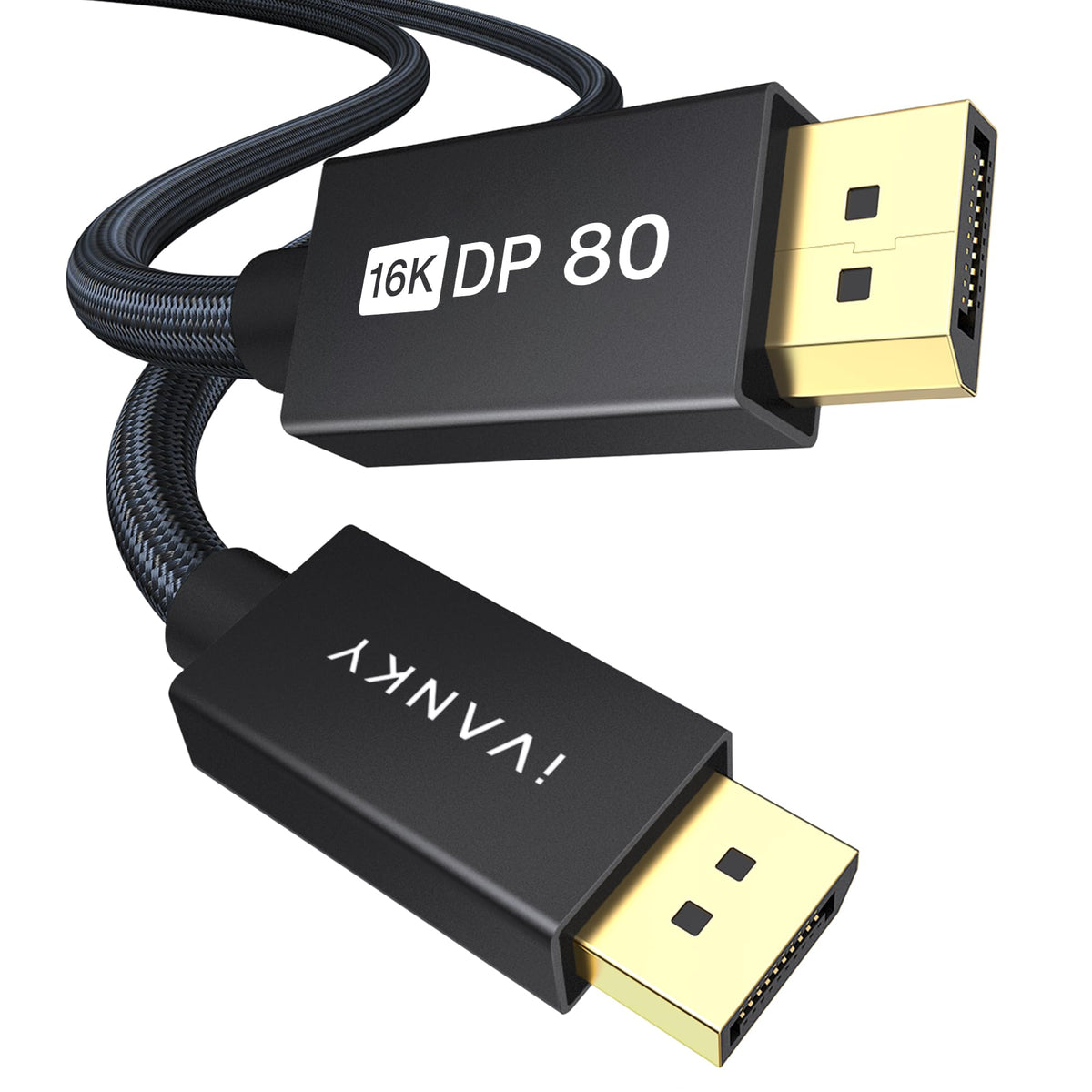 IVANKY 8K DisplayPort Cable 1.4, VESA Certified DP Cable 6.6ft (8K@60Hz, 4K@240Hz, 2K@240Hz)HBR3 Support 32.4Gbps, HDR, HDCP 2.2, FreeSync G-Sync, Braided Display Port for Gaming Monitor, Graphics, PC - Flex Gamingproduct_type