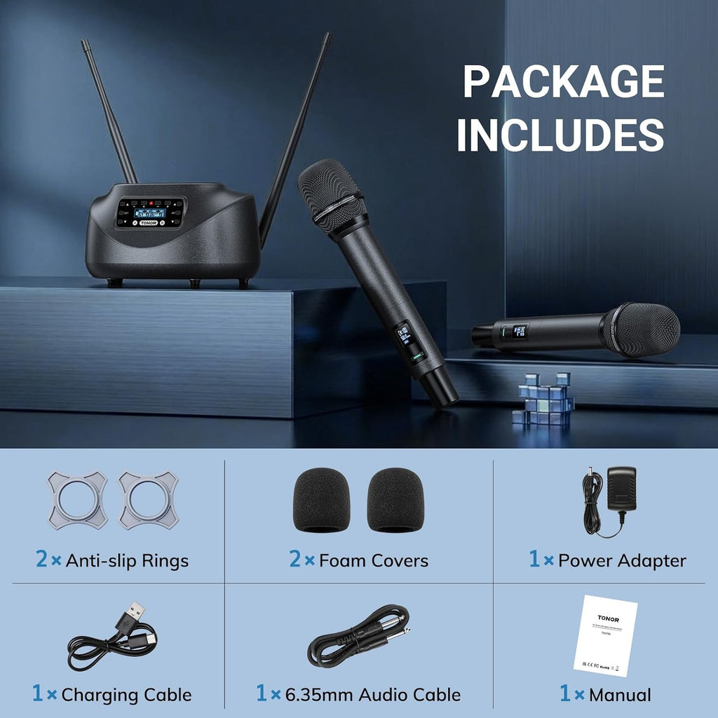 TONOR TW-790 Dual Wireless Karaoke Microphone System
