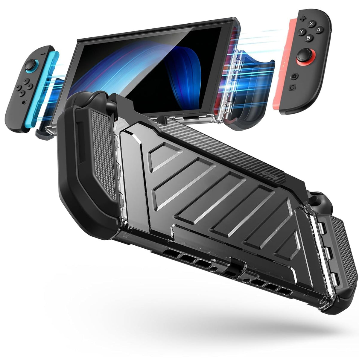 SUPCASE Unicorn Beetle Pro Case for Nintendo Switch 2 2025, [Military-Grade Protection] [Joy Con Remove Friendly] Dockable Integrated Cover Accessories Compatible with Switch 2, Black - Flex Gamingproduct_type