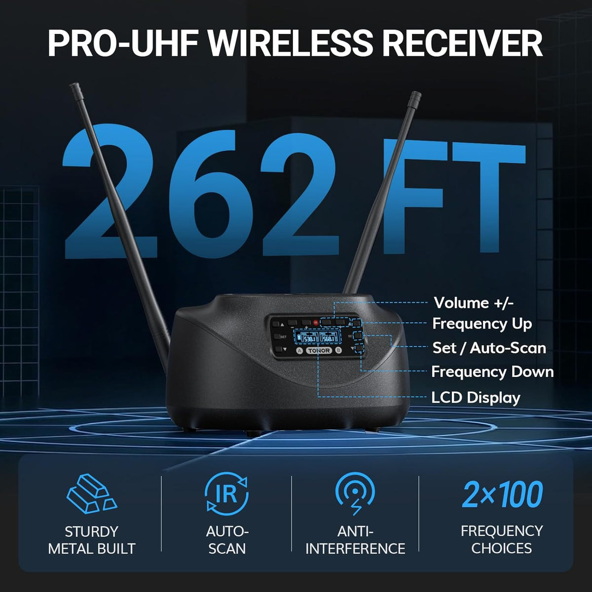 TONOR TW-790 Dual Wireless Karaoke Microphone System